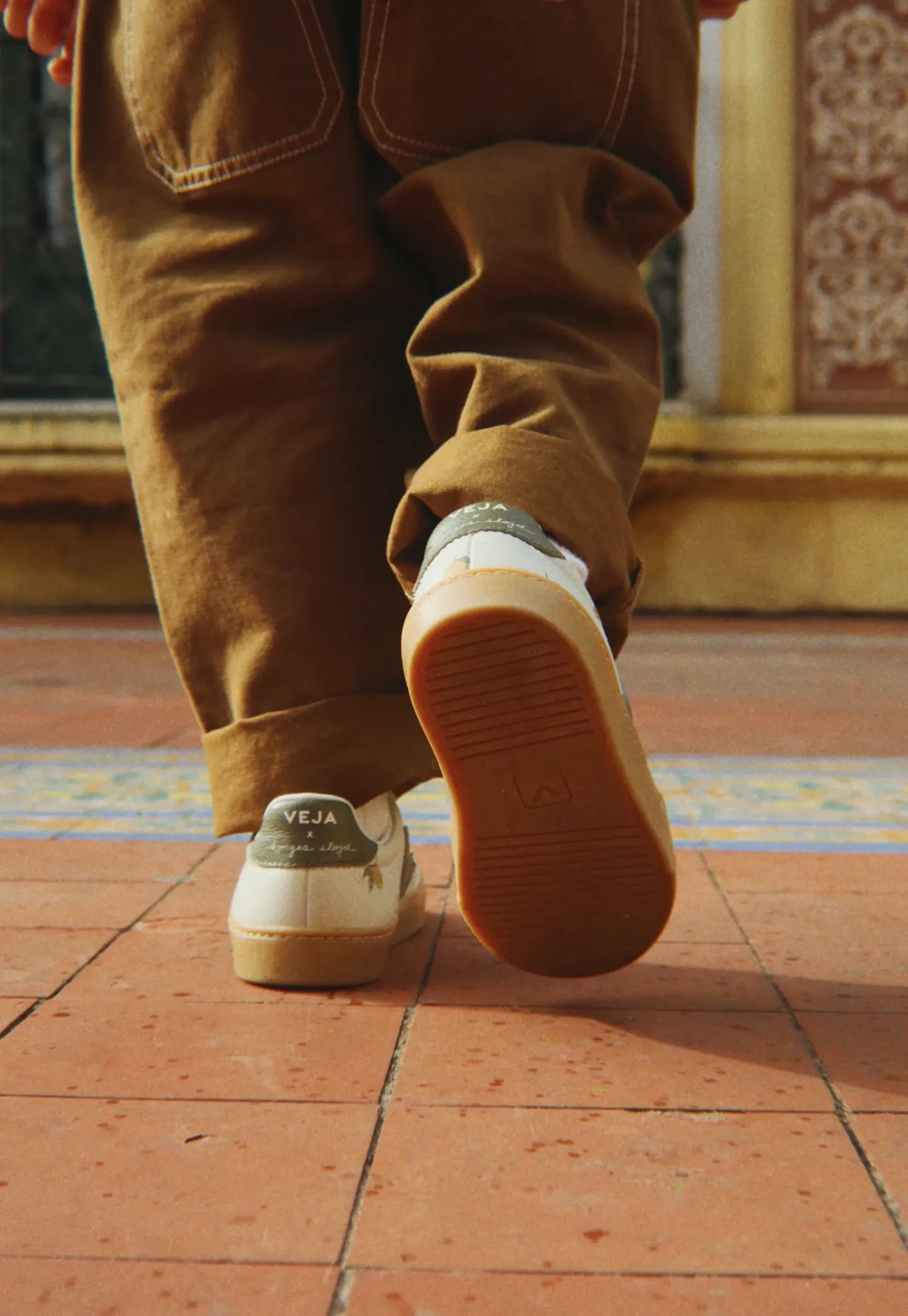 Dark Khaki סניקרס לילדים Small Volley - Veja X Konges Slojd VEJA