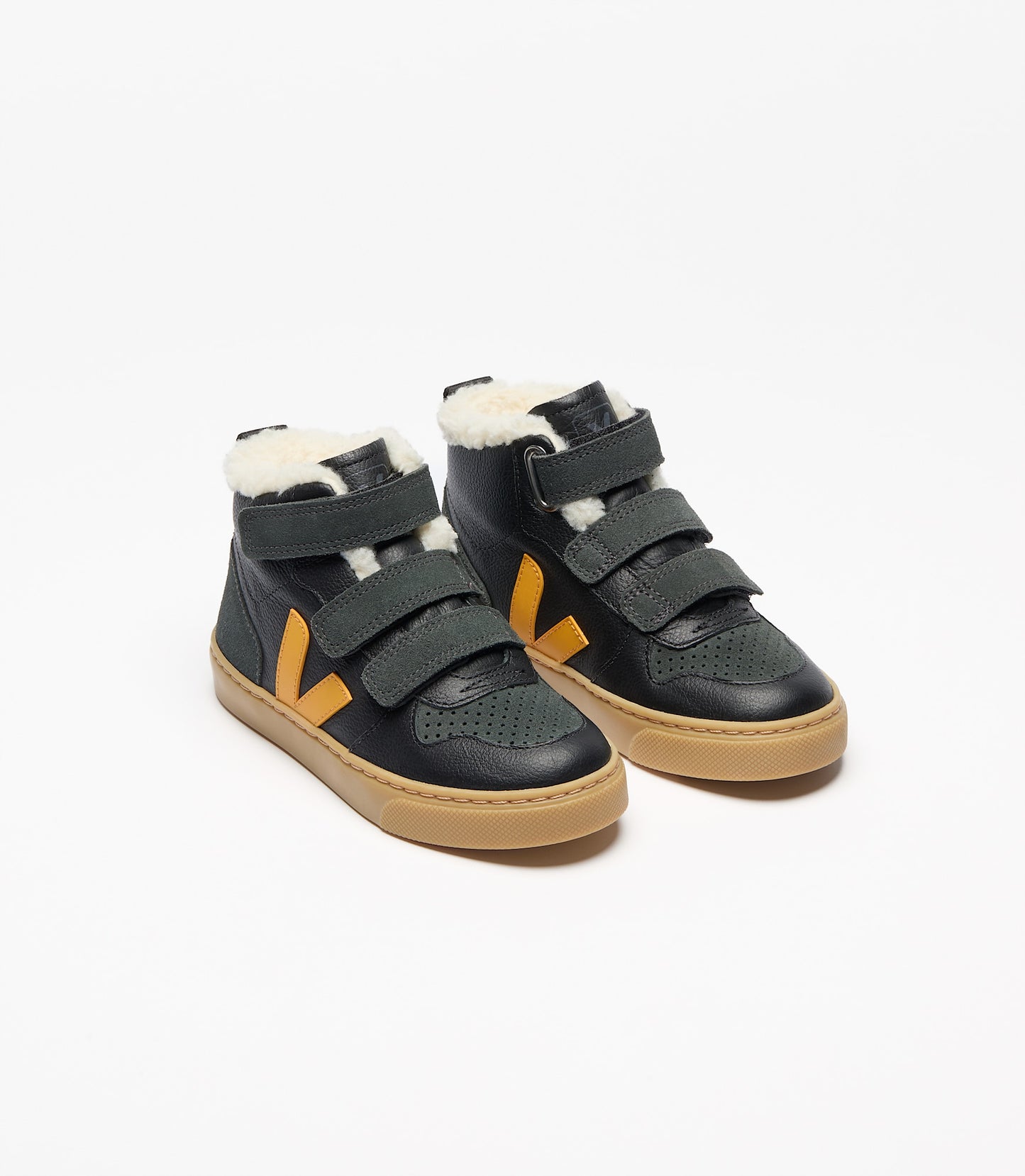 White Smoke סניקרס גבוהות לפעוטות V-10 Mid Furred VEJA