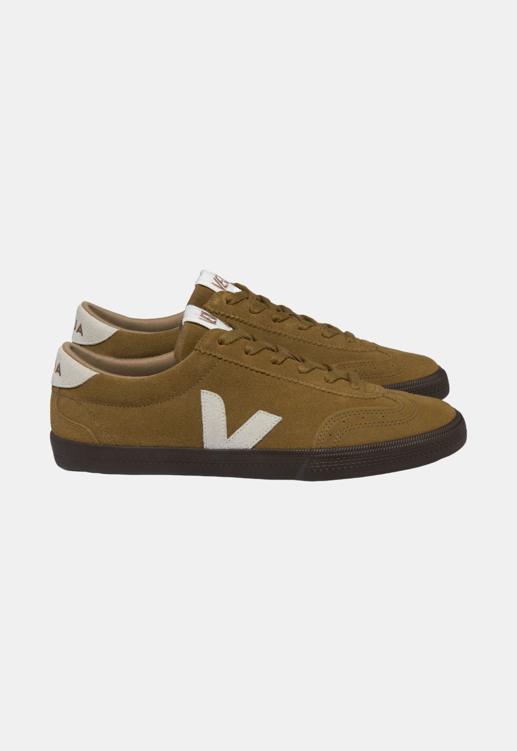 Dark Olive Green סניקרס זמש לגברים Volley VEJA