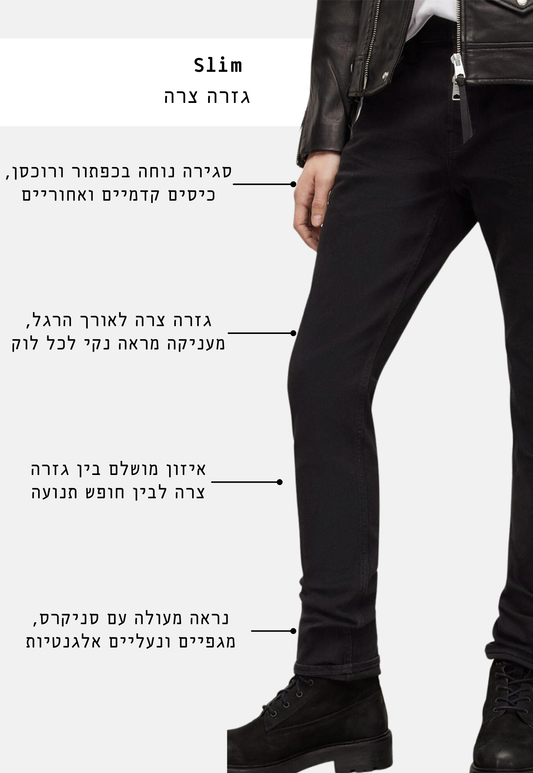 White Smoke ג'ינס ארוך לגברים Cigarette – Slim Fit ALLSAINTS