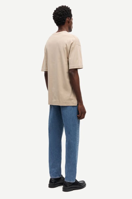 White Smoke טי שירט קצרה לגברים Joel SAMSOE SAMSOE