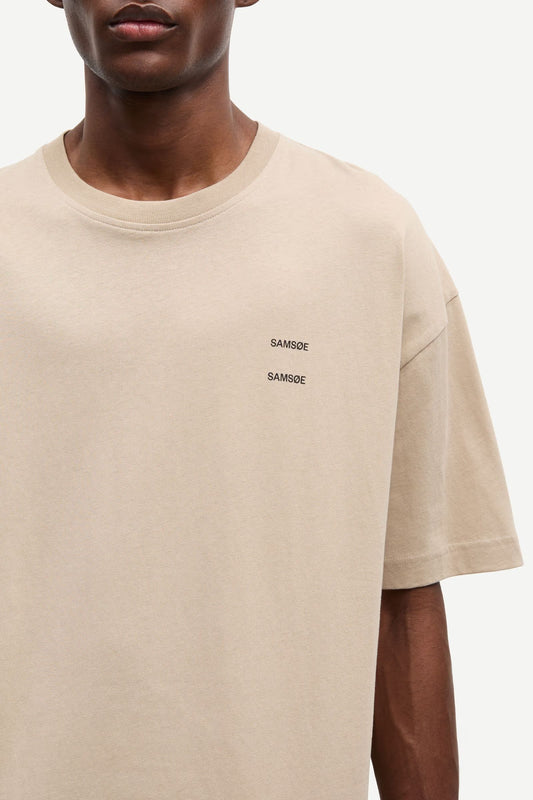 Light Gray טי שירט קצרה לגברים Joel SAMSOE SAMSOE