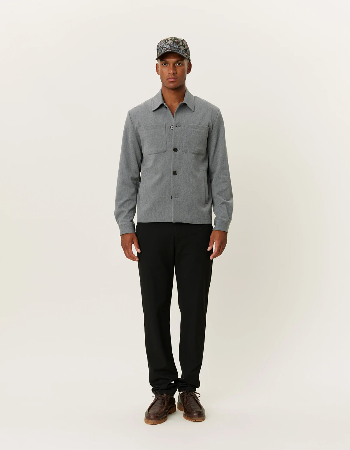 Light Gray ג'קט לגברים Marseille Hybrid Jacket LES DEUX