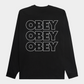 Black טי שירט ארוכה גברים Treble Classic OBEY