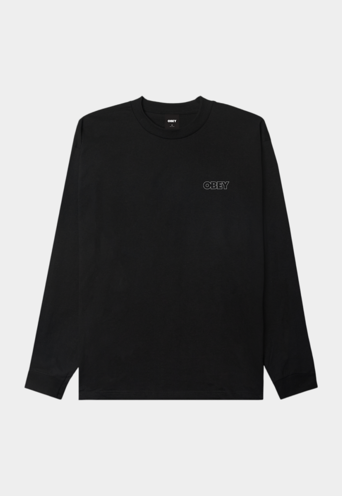 Black טי שירט ארוכה גברים Treble Classic OBEY