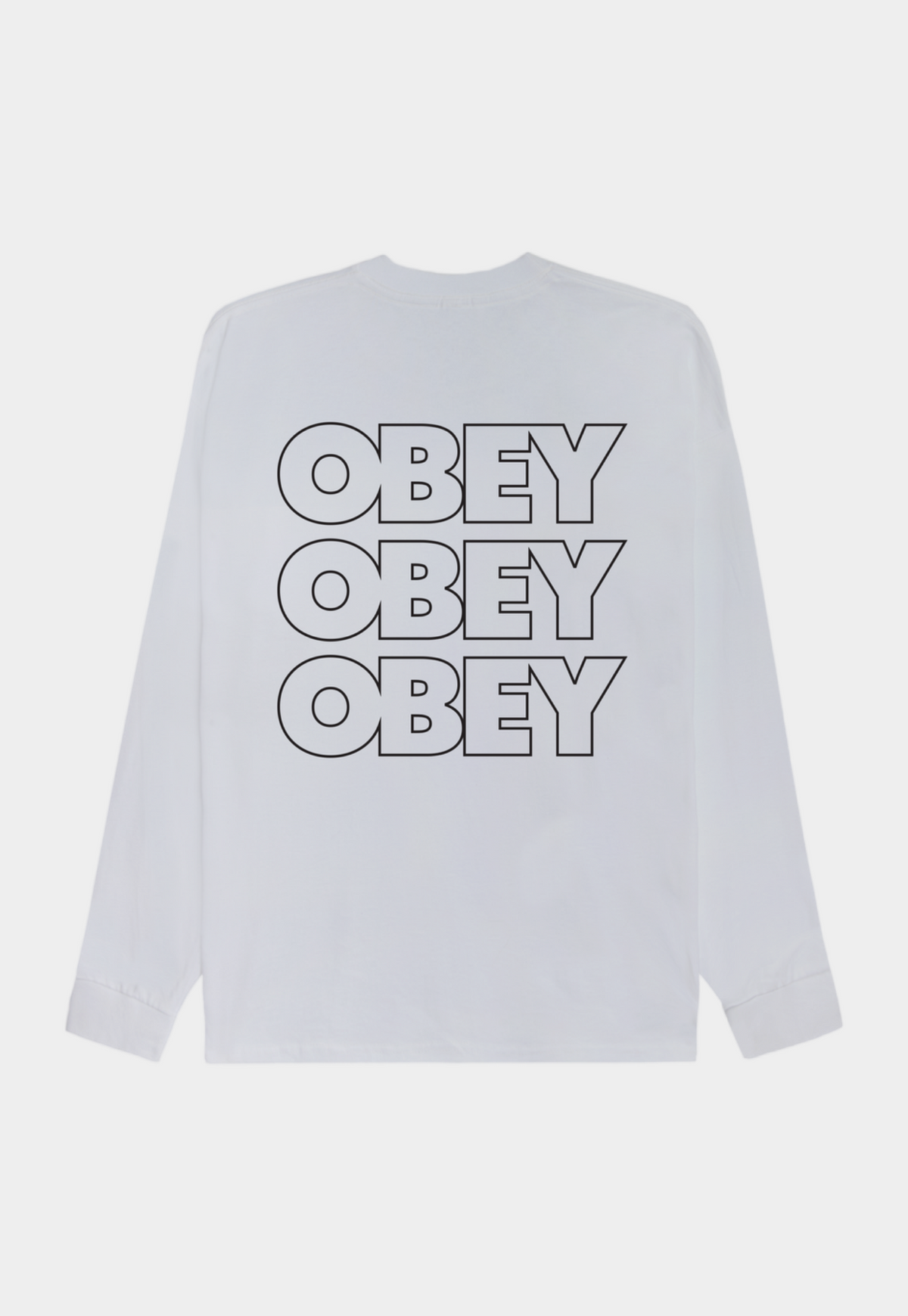 Light Gray טי שירט ארוכה גברים Treble Classic OBEY