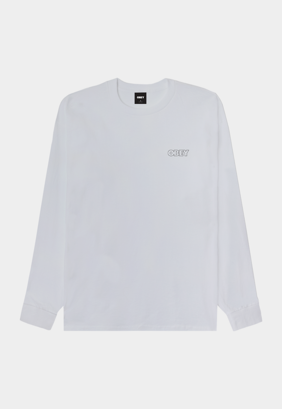 Light Gray טי שירט ארוכה גברים Treble Classic OBEY