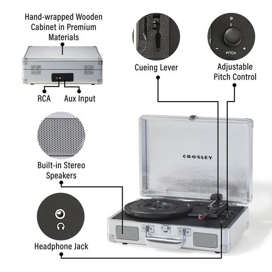 White Smoke פטיפון Cruiser Plus CROSLEY