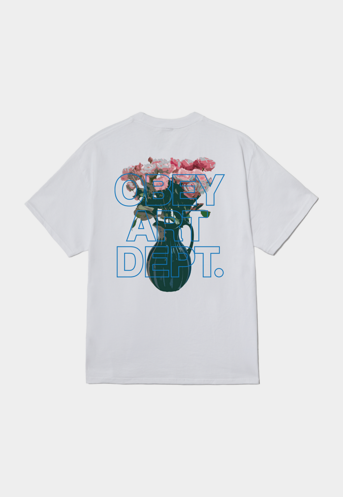 Light Gray טי שירט קצרה גברים Art Dept OBEY