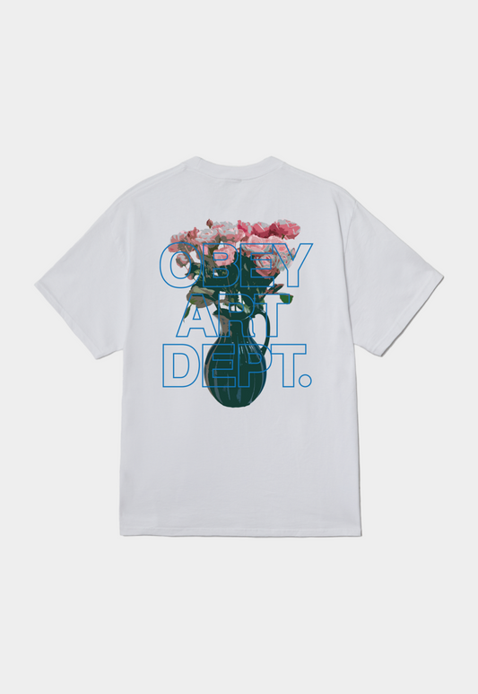 Light Gray טי שירט קצרה גברים Art Dept OBEY