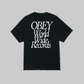Light Gray טי שירט קצרה לגברים Worldwide OBEY