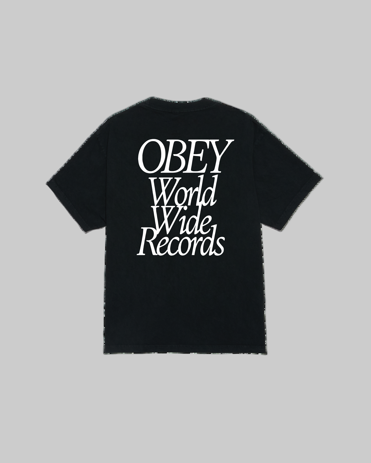 Light Gray טי שירט קצרה לגברים Worldwide OBEY
