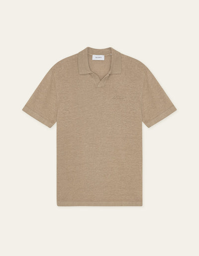 Rosy Brown חולצת פולו קצרה לגברים Emmanuel LES DEUX