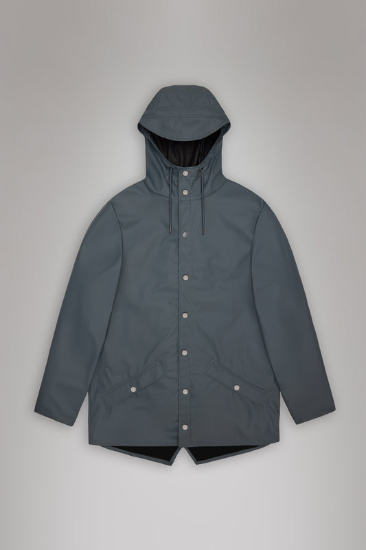 Dark Slate Gray מעיל גשם עם כובע לגברים/נשים RAINS