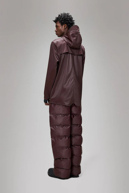 Gray מעיל גשם עם כובע לגברים/נשים RAINS