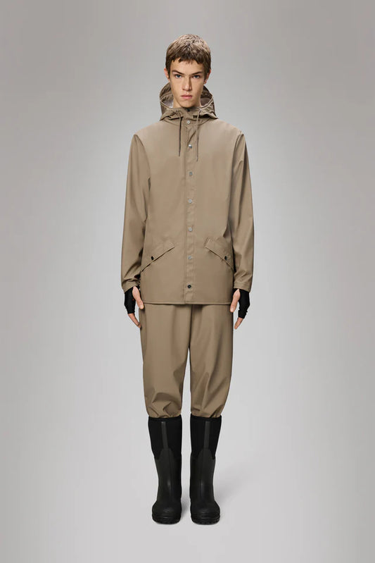 Dark Gray מעיל גשם עם כובע לגברים/נשים RAINS