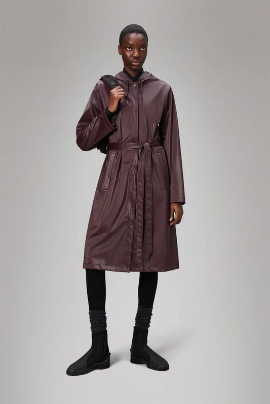 Gray A-line מעיל גשם ארוך לנשים RAINS