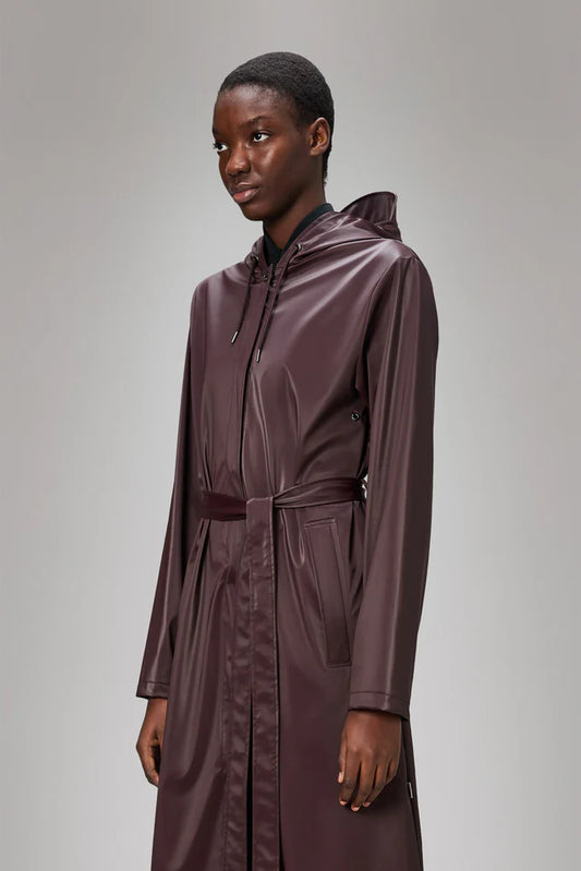 Gray A-line מעיל גשם ארוך לנשים RAINS