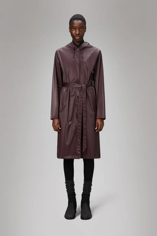 Gray A-line מעיל גשם ארוך לנשים RAINS