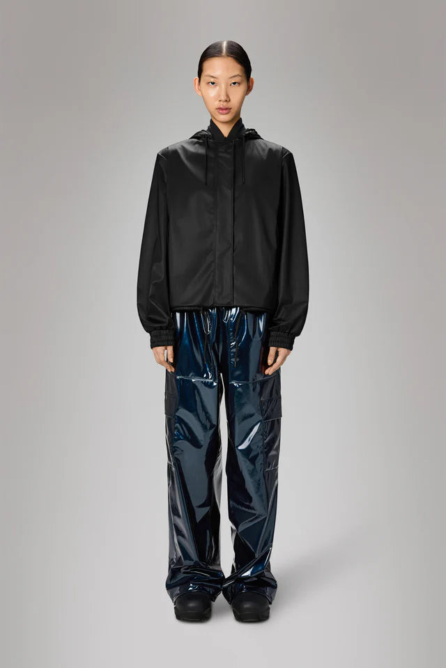 Gray מעיל גשם עם כובע לנשים RAINS