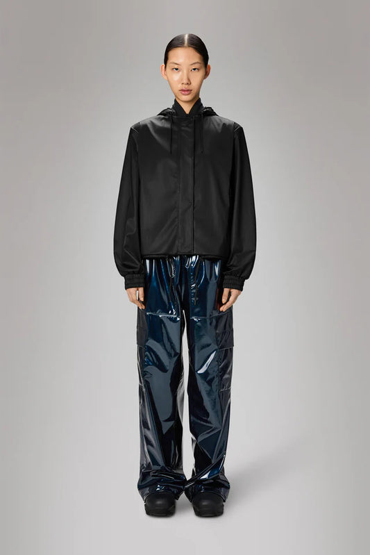 Gray מעיל גשם עם כובע לנשים RAINS