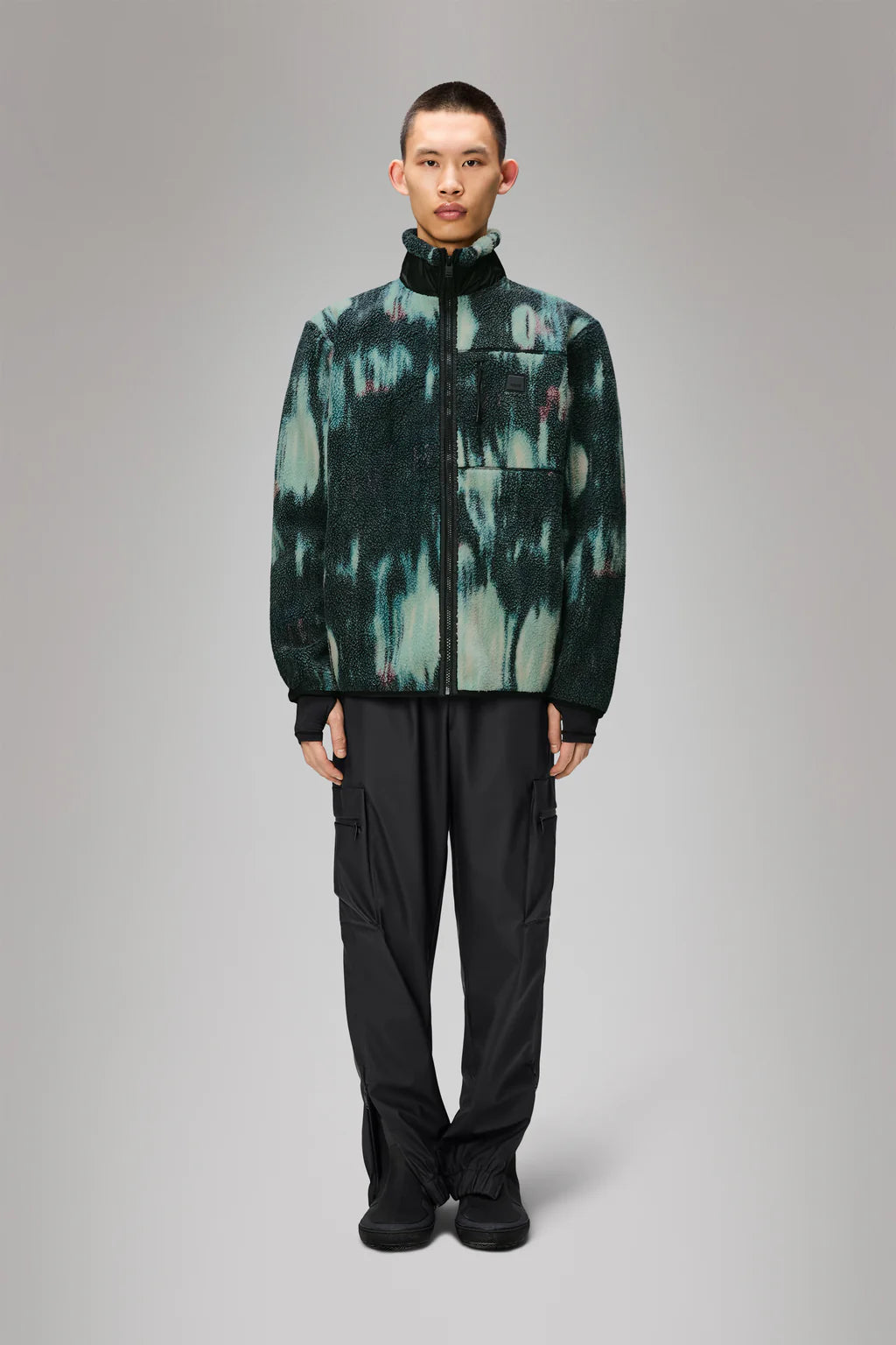 Gray ג'קט פליז לגברים / נשים Yermo RAINS