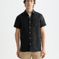 Black חולצה מכופתרת קצרה לגברים Core Linen SCOTCH & SODA