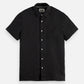 Black חולצה מכופתרת קצרה לגברים Core Linen SCOTCH & SODA