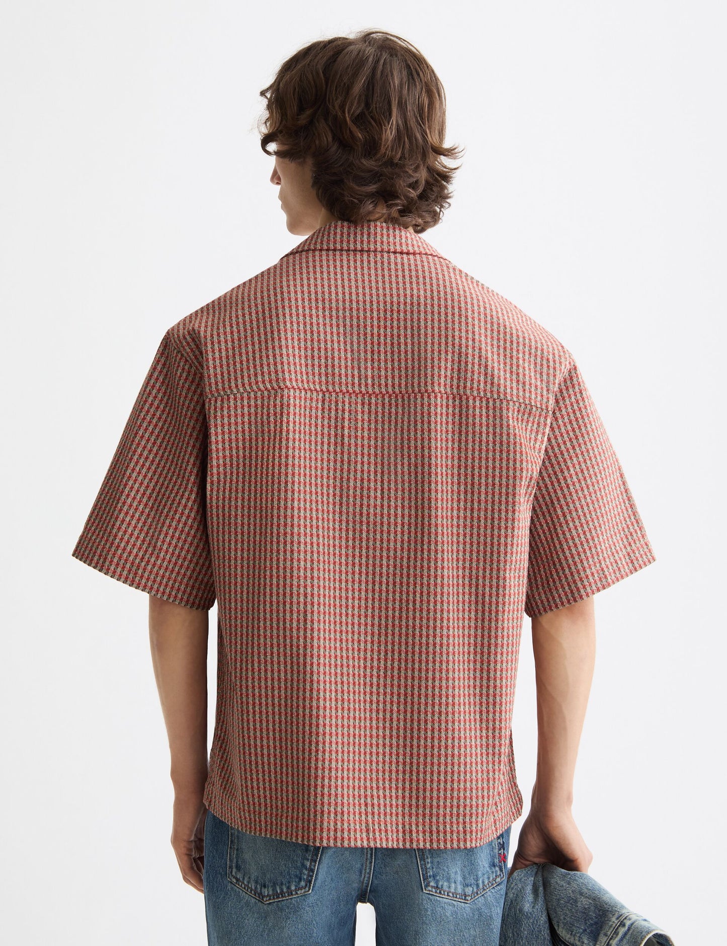 Dark Slate Gray MICRO GEO PRINT SHORT-SLEEVED SHIRT חולצה מכופתרת קצרה SCOTCH & SODA