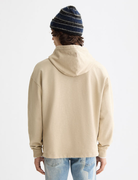 Antique White קפוצ'ון לגברים Seasonal Core - 3 Crosses Garment SCOTCH & SODA