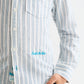 Lavender חולצה מכופתרת ארוכה לילדים  Yarn-Dyed Striped Linen SCOTCH & SODA