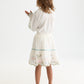 White Smoke חצאית מיני לילדות Embroidered Hem Cotton Skirt SCOTCH & SODA
