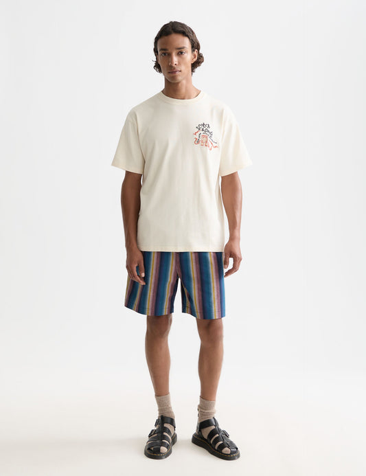 טי שירט קצרה לגברים anniversary embroidered - מהדורת 40 שנה