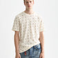 White Smoke טי שירט קצרה לגברים Micro-Printed SCOTCH & SODA