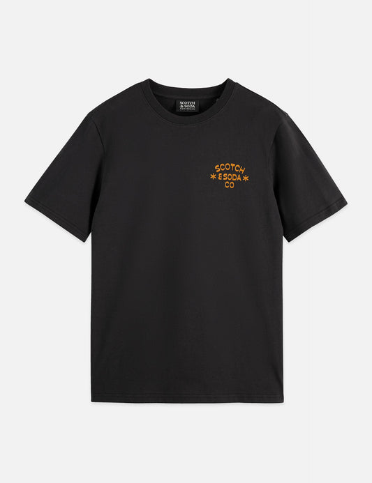 Dark Slate Gray טי שירט קצרה לגברים Left Chest Artwork SCOTCH & SODA