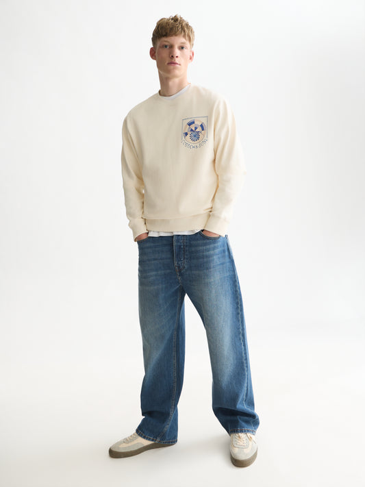 White Smoke סווטשירט לגברים Front And Back Artwork SCOTCH & SODA