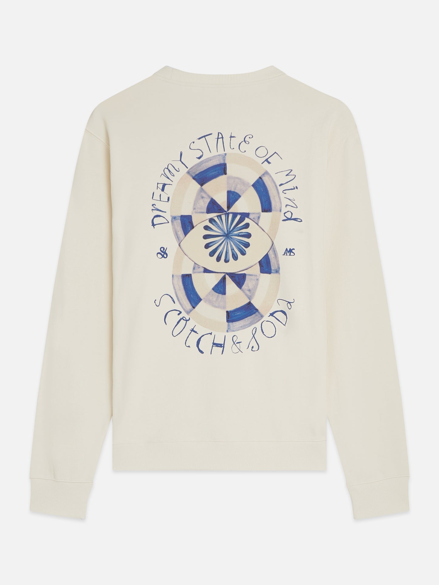 Light Gray סווטשירט לגברים Front And Back Artwork SCOTCH & SODA