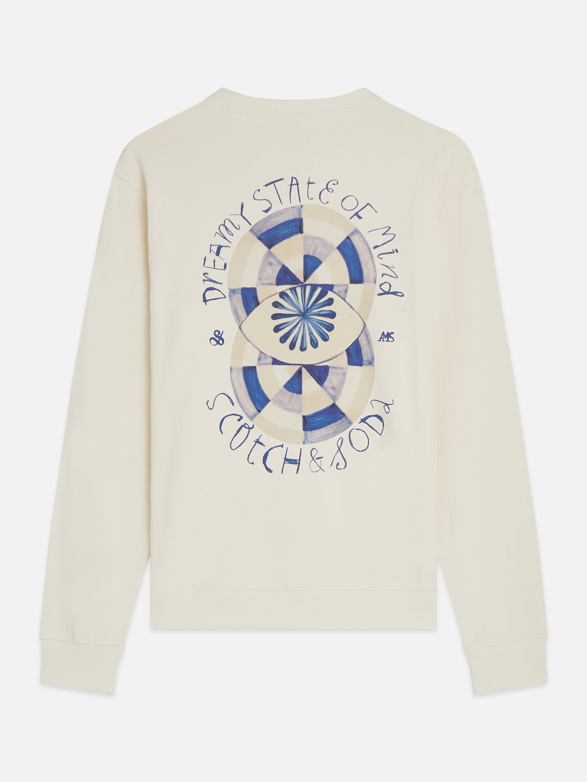 Light Gray סווטשירט לגברים Front And Back Artwork SCOTCH & SODA