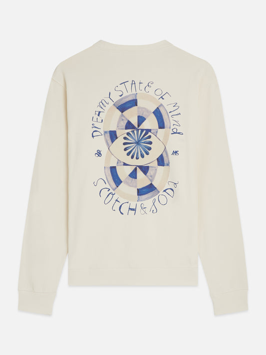 Light Gray סווטשירט לגברים Front And Back Artwork SCOTCH & SODA