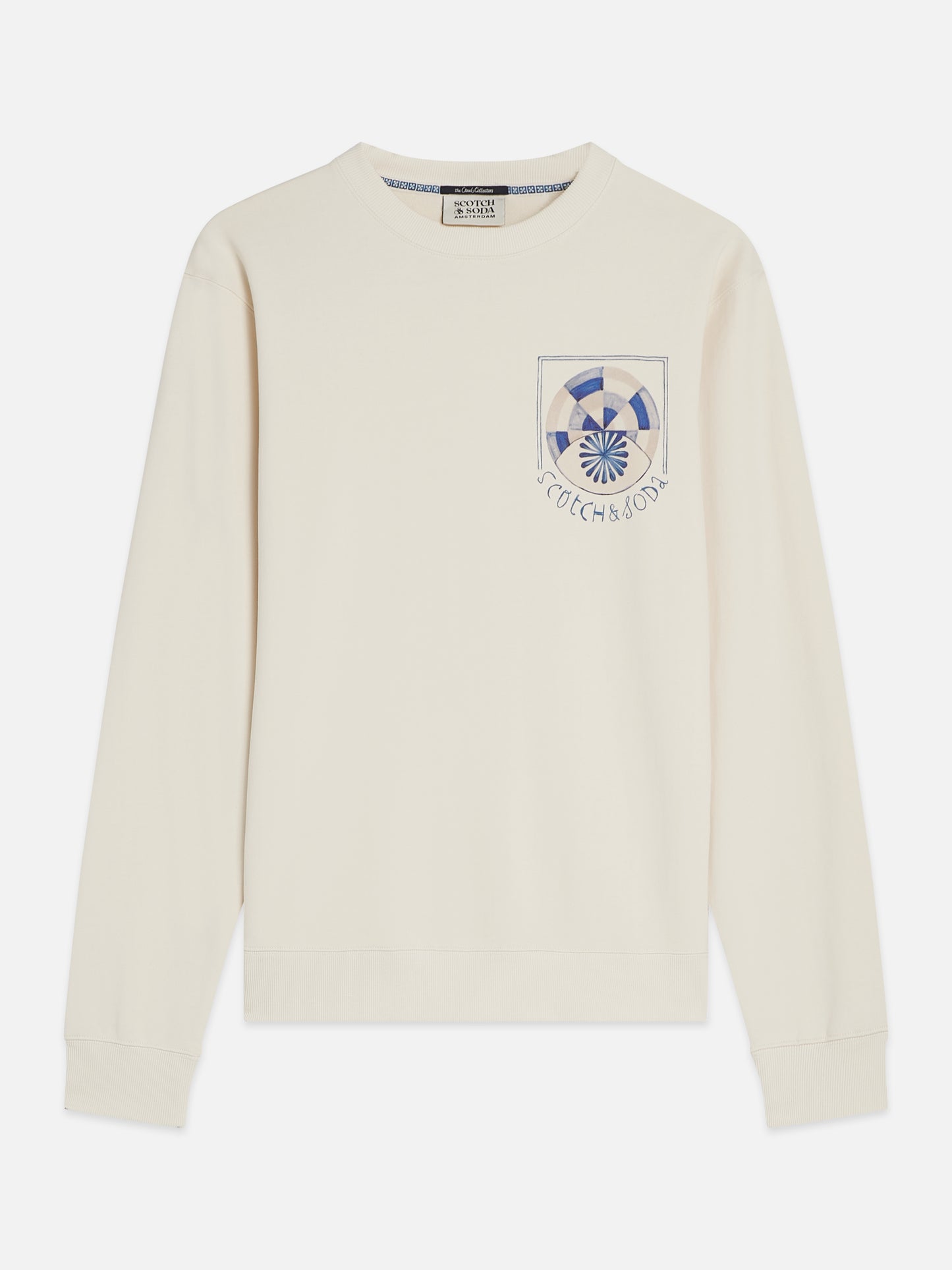 Light Gray סווטשירט לגברים Front And Back Artwork SCOTCH & SODA