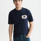 Black טי שירט קצרה לגברים Front And Back Artwork SCOTCH & SODA