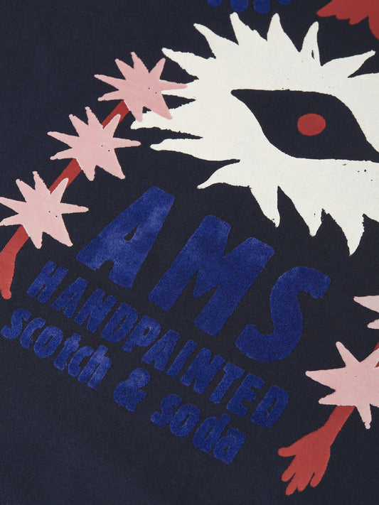 Dark Slate Gray טי שירט קצרה לגברים Front And Back Artwork SCOTCH & SODA