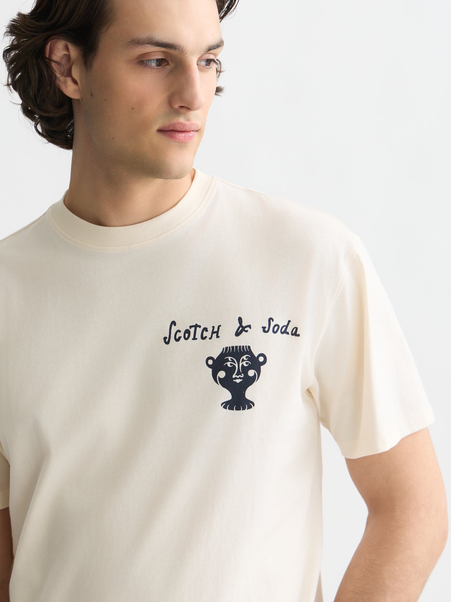 Alice Blue טי שירט קצרה לגברים Front And Back Artwork SCOTCH & SODA