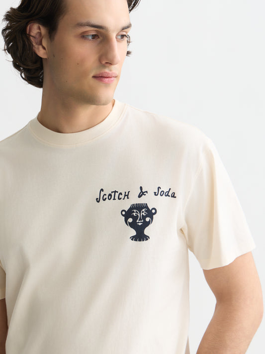 Alice Blue טי שירט קצרה לגברים Front And Back Artwork SCOTCH & SODA