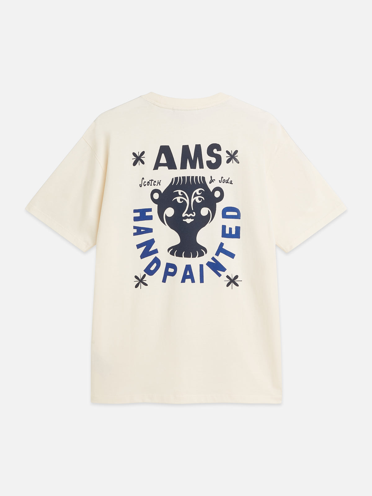 Antique White טי שירט קצרה לגברים Front And Back Artwork SCOTCH & SODA