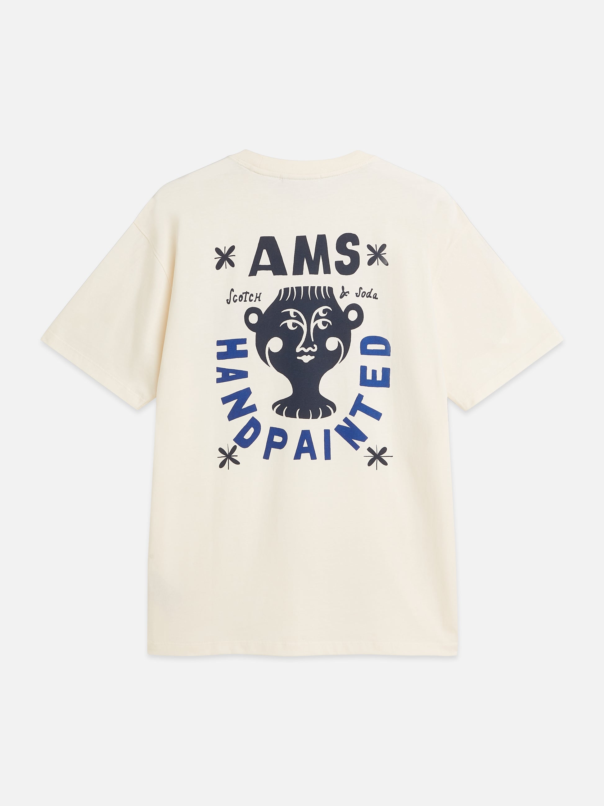 Antique White טי שירט קצרה לגברים Front And Back Artwork SCOTCH & SODA