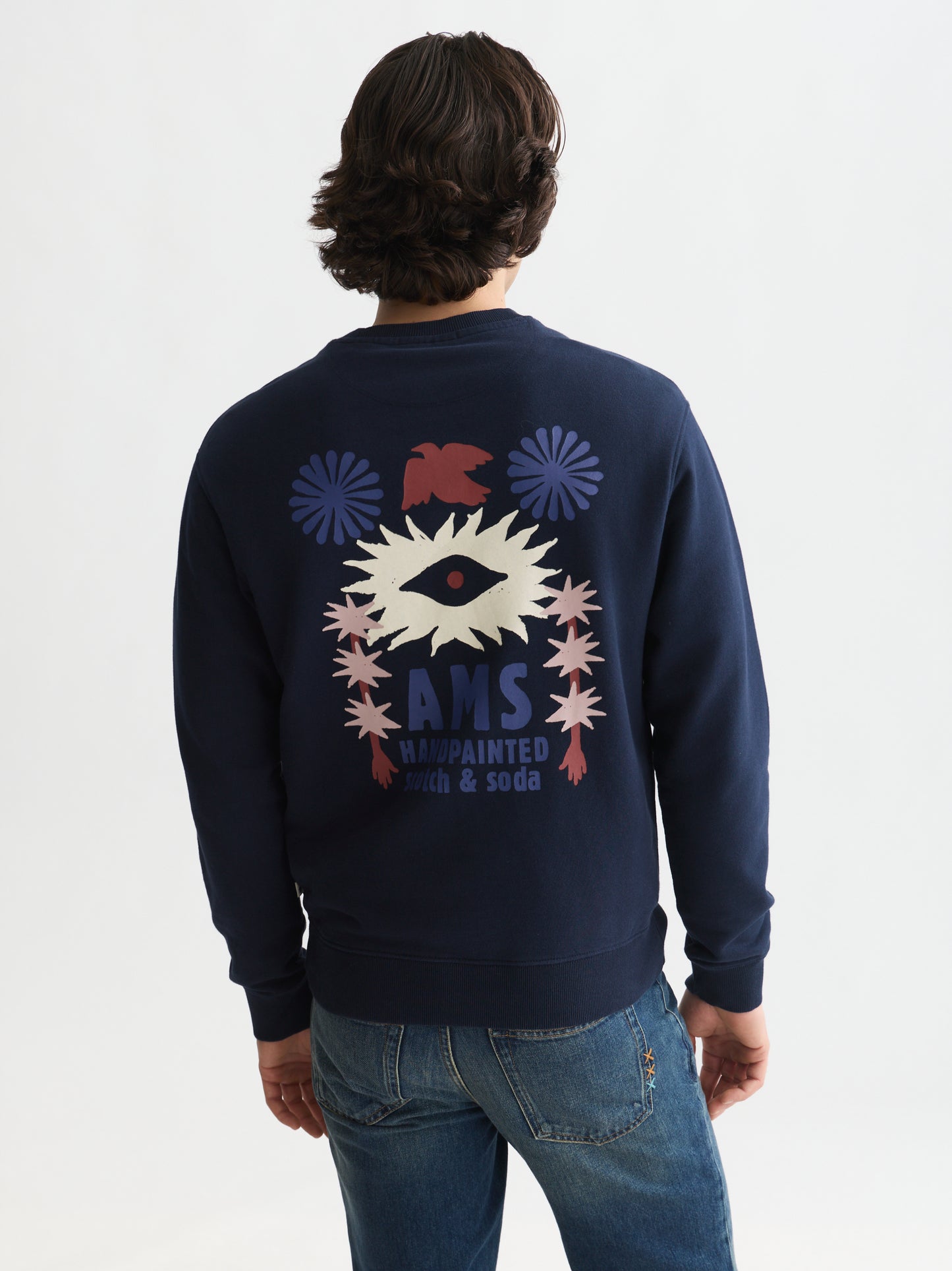 Lavender סווטשירט לגברים Front And Back Artwork SCOTCH & SODA