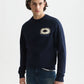Black סווטשירט לגברים Front And Back Artwork SCOTCH & SODA