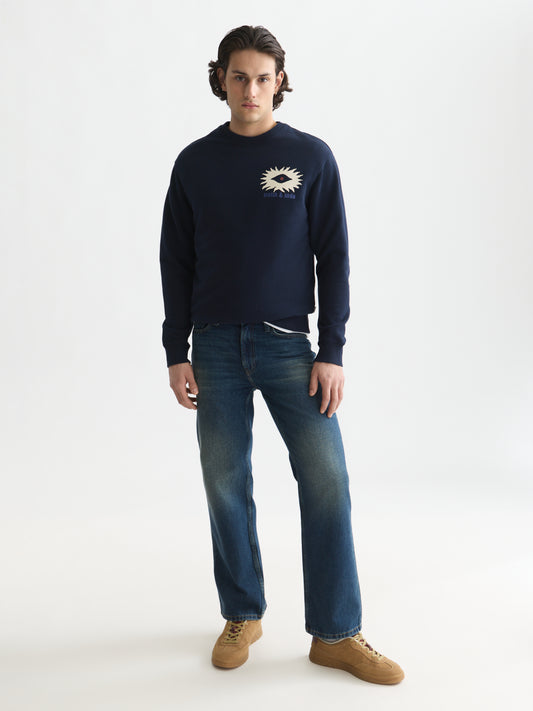 White Smoke סווטשירט לגברים Front And Back Artwork SCOTCH & SODA