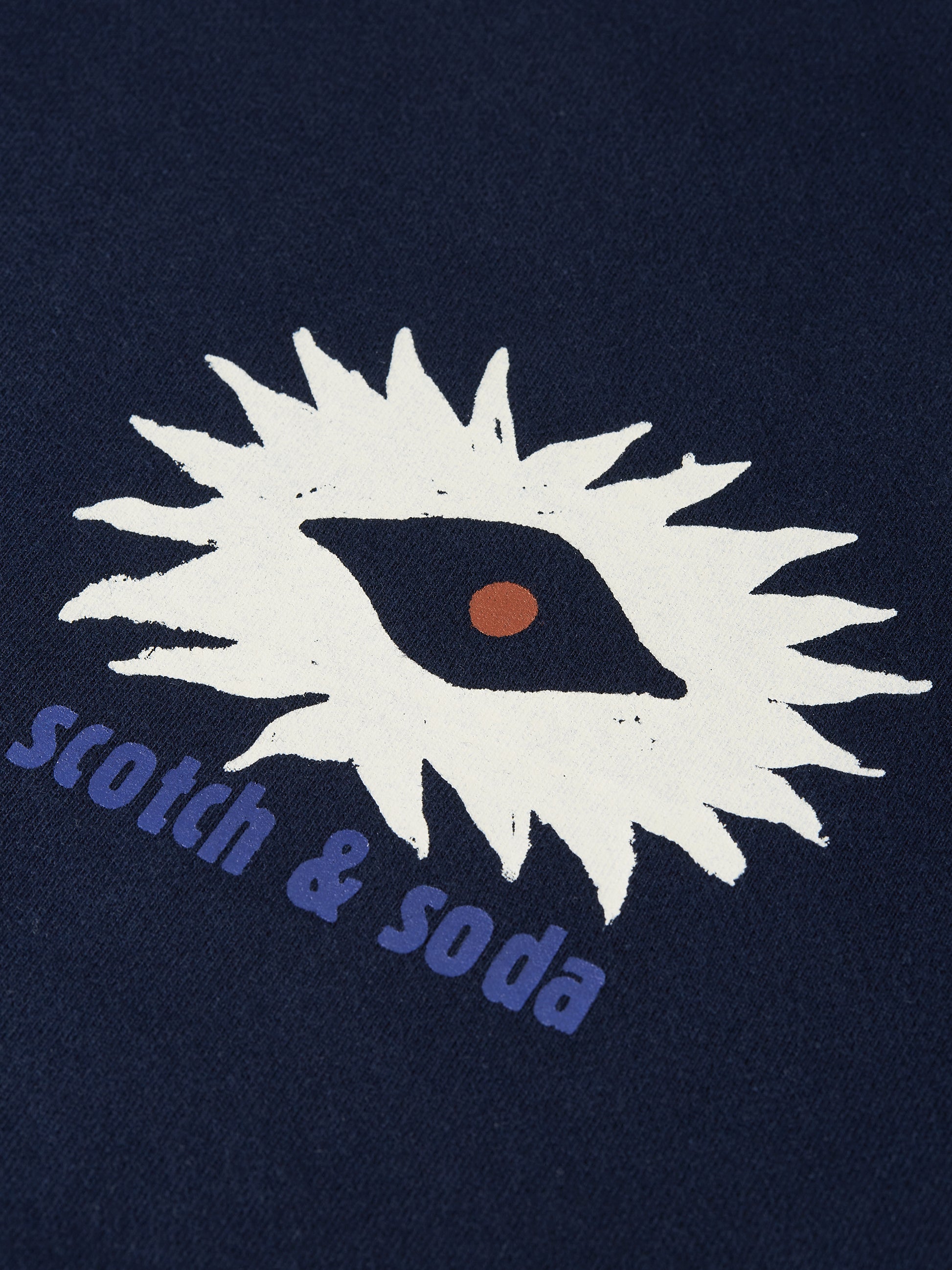 Black סווטשירט לגברים Front And Back Artwork SCOTCH & SODA